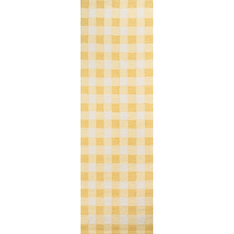 Geo India Hand Made Wool Yellow Geometric Area Rug