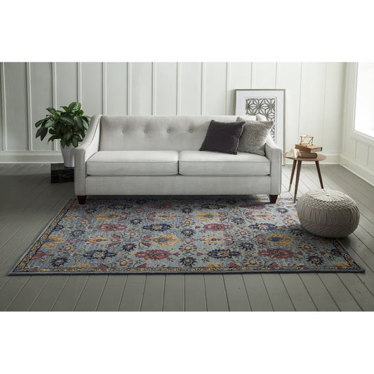 Ibiza Hand Tufted Wool Traditional Area Rug Blue