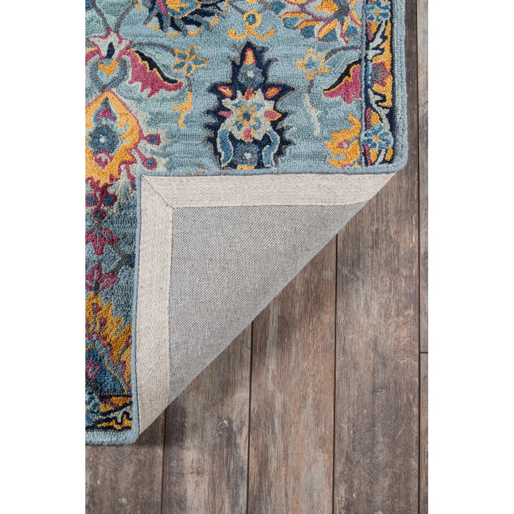 Ibiza Hand Tufted Wool Traditional Area Rug Blue