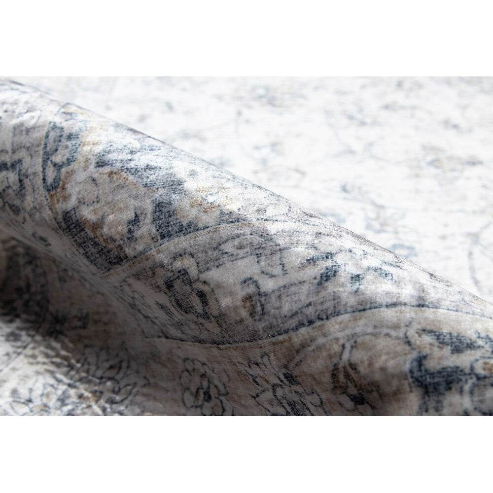 Karachi Traditional Area Rug Grey
