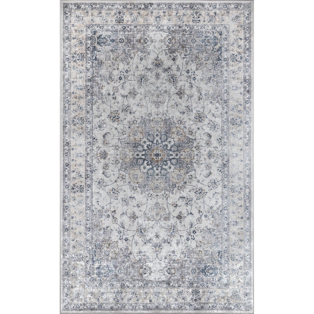 Karachi Traditional Area Rug Grey