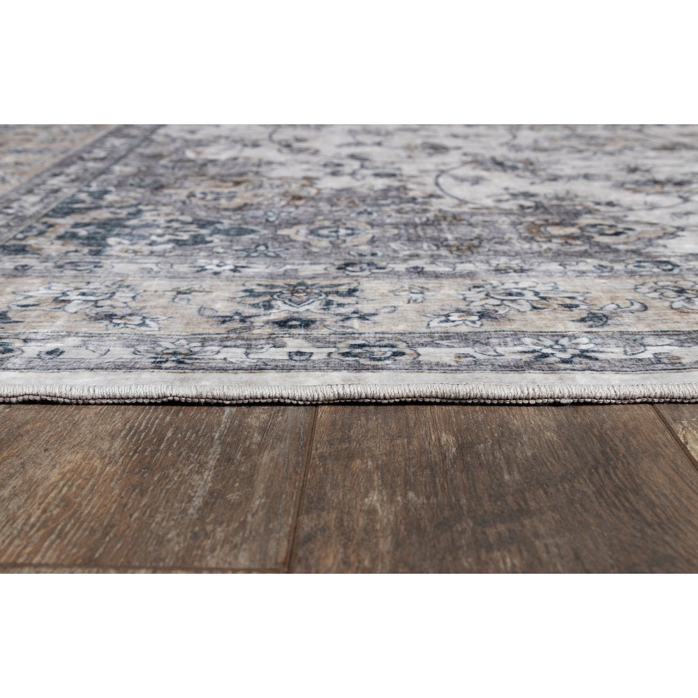 Karachi Traditional Area Rug Grey