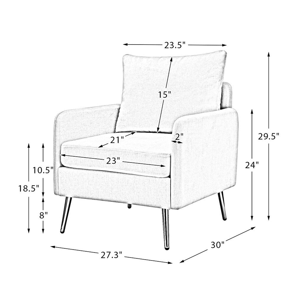 Narycia Modern Accent Arm Chair with Removable Cushions