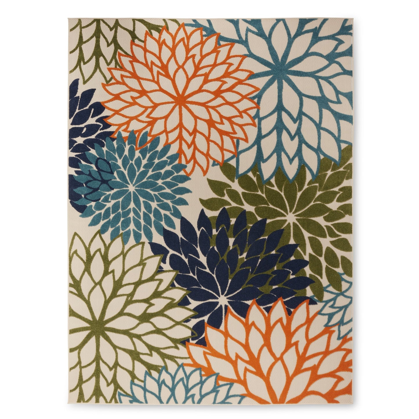 Floral Indoor/Outdoor Multi-color Area Rug