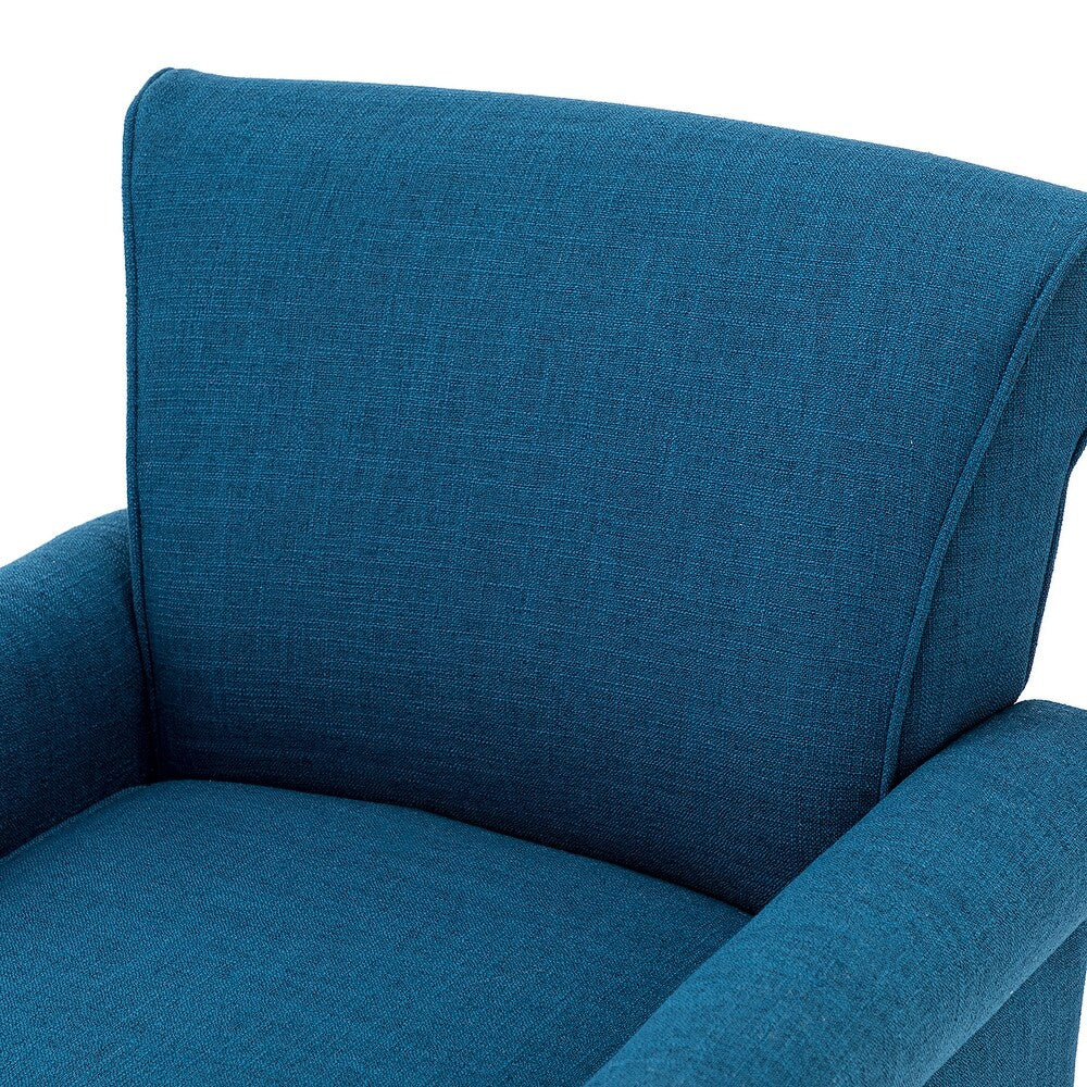Nyctelius Upholstered Comfy Accent chair with Classic Turned Wooden Legs and Nailhead Trim