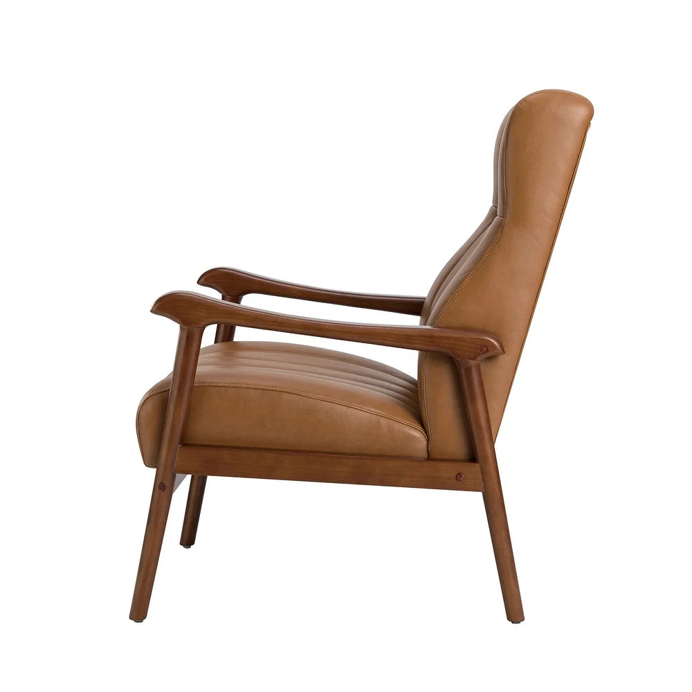 Olinto Wood Upholstery Armchair with Solid Wood Legs Set of 2