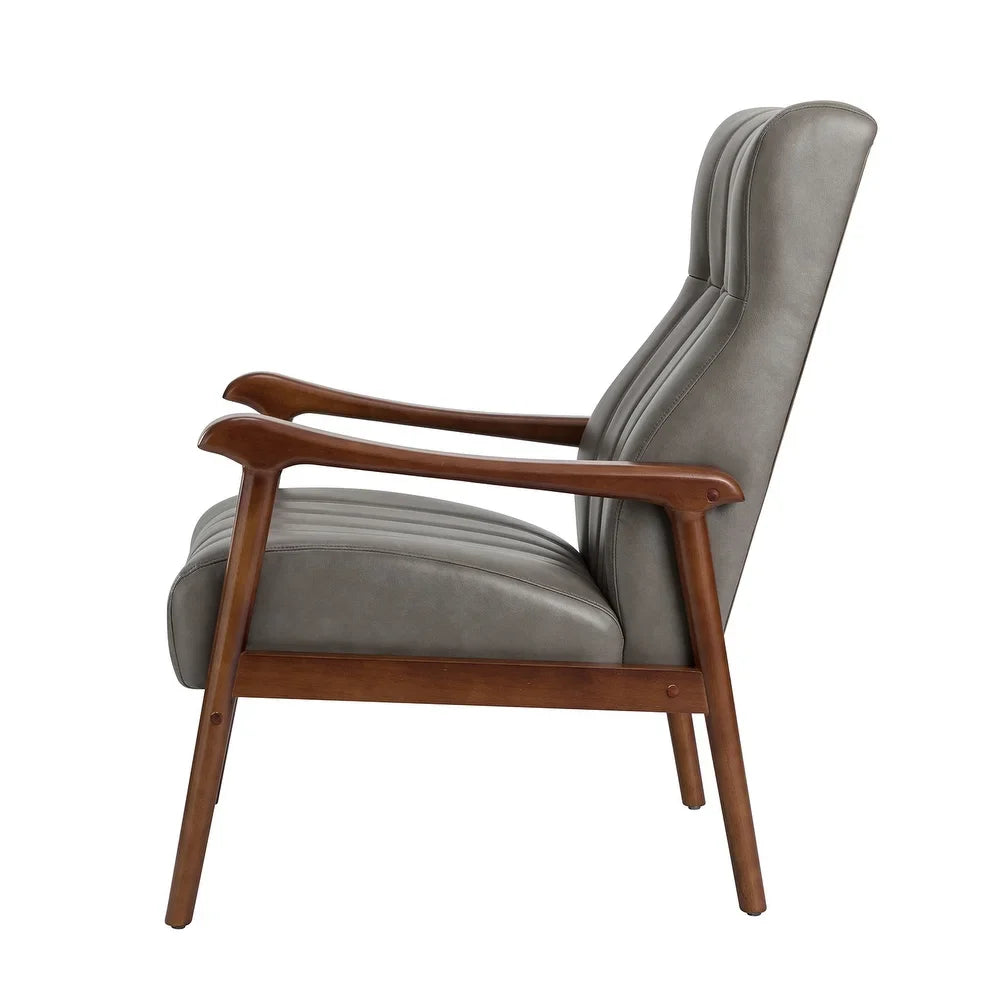 Olinto Wood Upholstery Armchair with Solid Wood Legs Set of 2