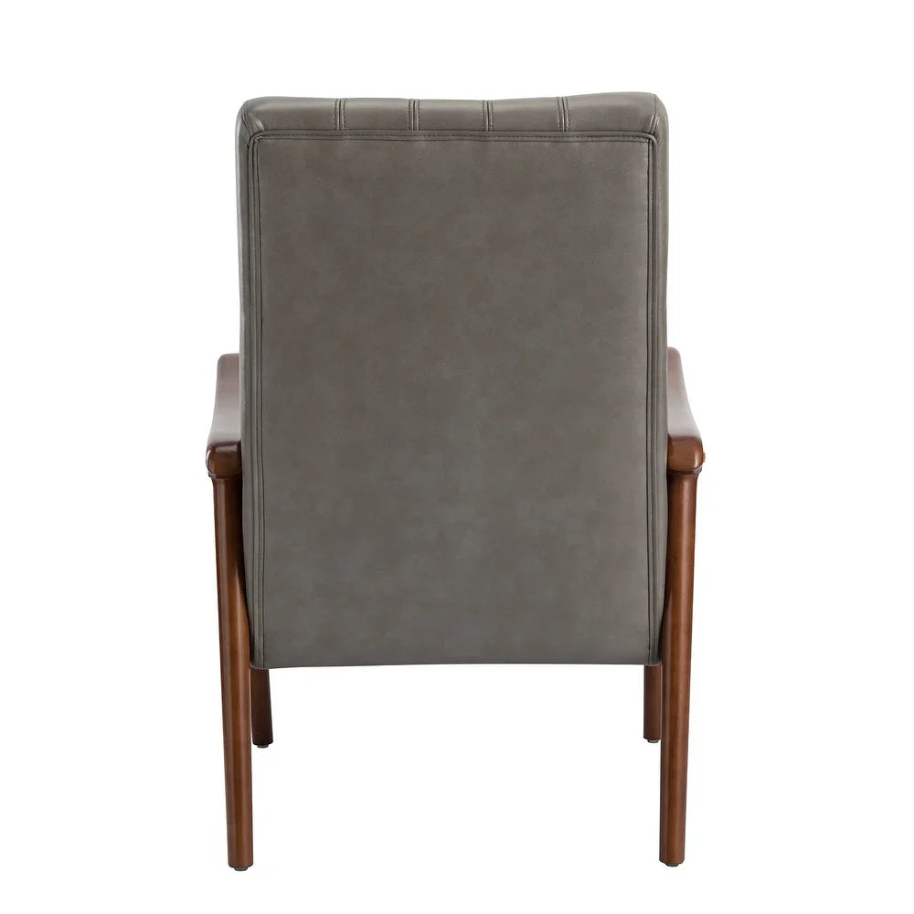 Olinto Wood Upholstery Armchair with Solid Wood Legs Set of 2
