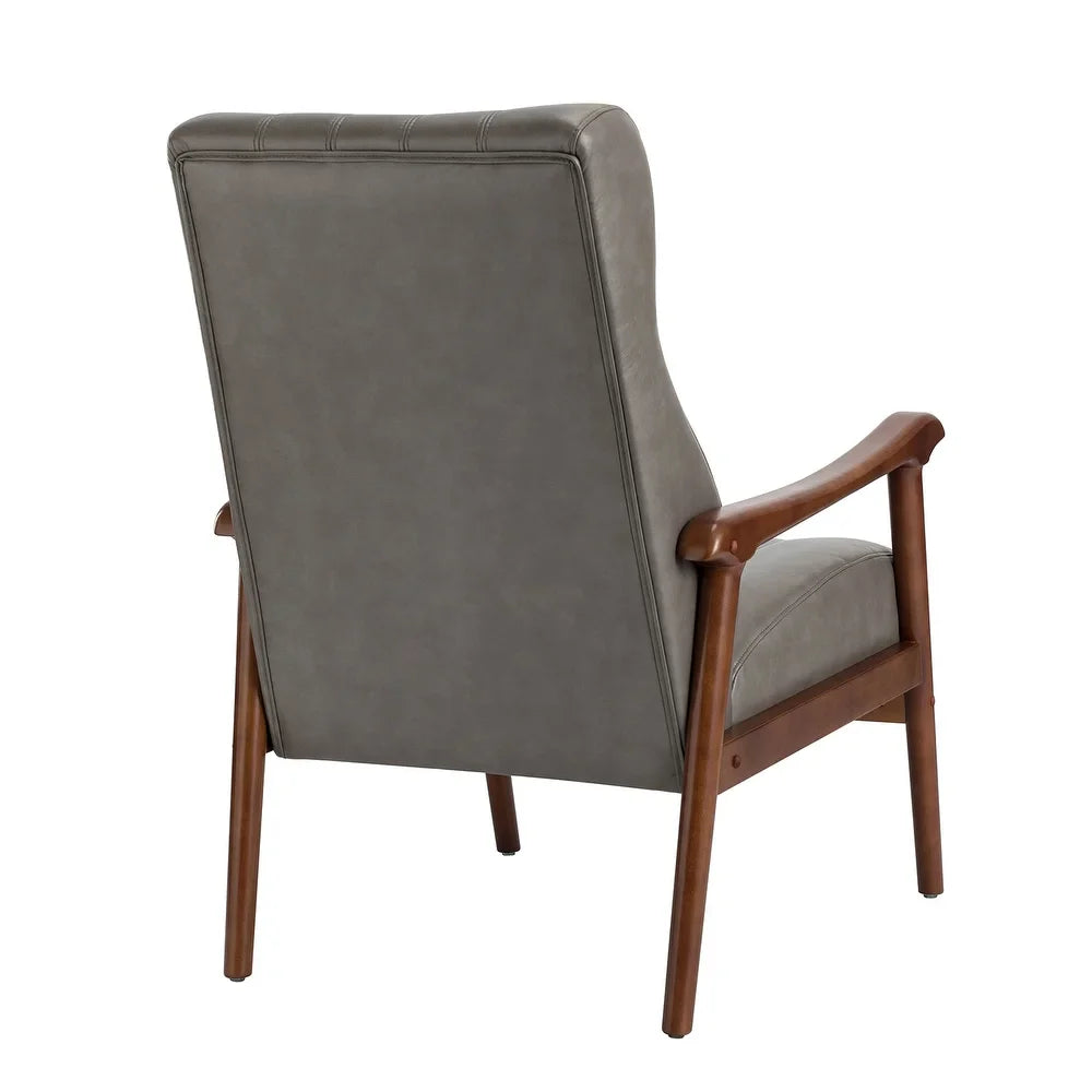 Olinto Wood Upholstery Armchair with Solid Wood Legs Set of 2