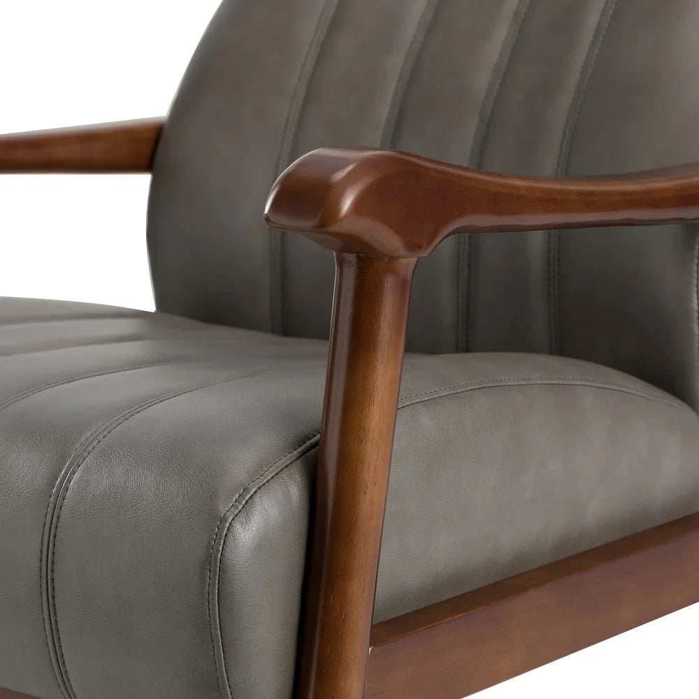 Olinto Wood Upholstery Armchair with Solid Wood Legs Set of 2