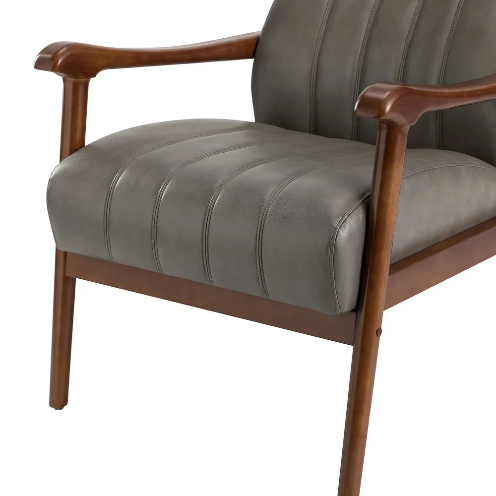 Olinto Wood Upholstery Armchair with Solid Wood Legs Set of 2