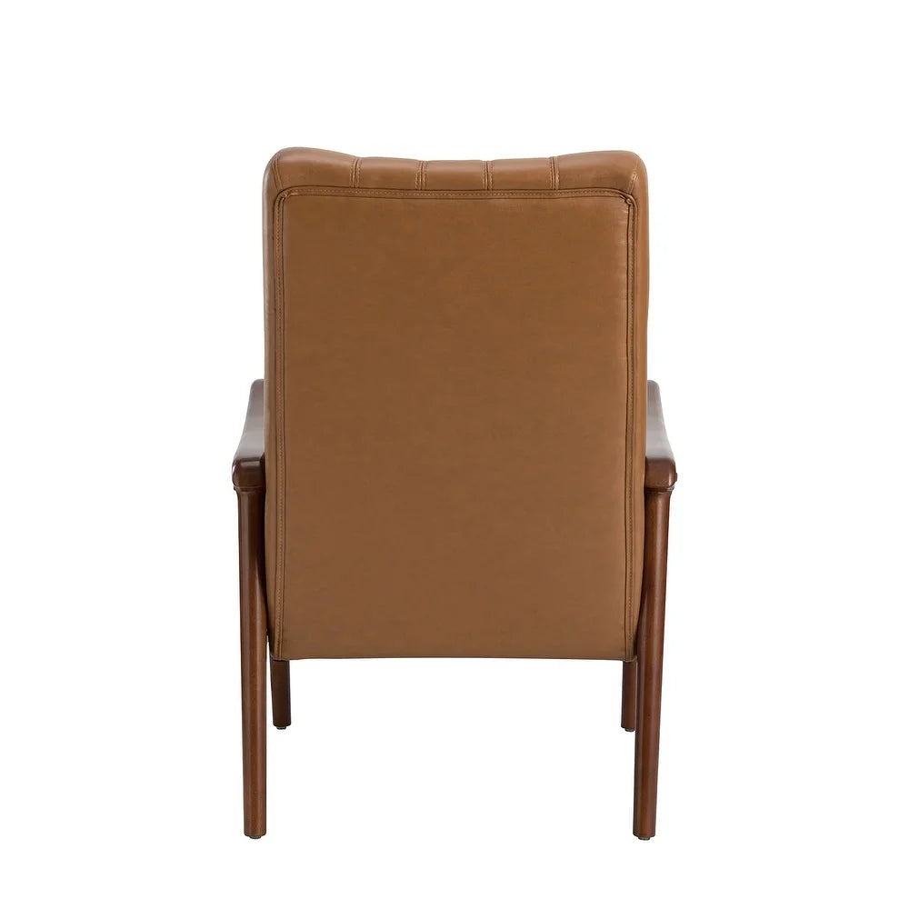 Olinto Wood Upholstery Armchair with Solid Wood Legs Set of 2