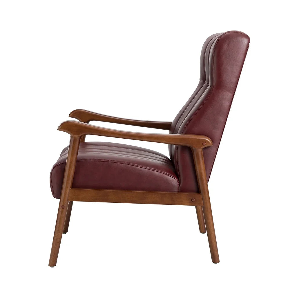 Olinto Wood Upholstery Armchair with Solid Wood Legs Set of 2