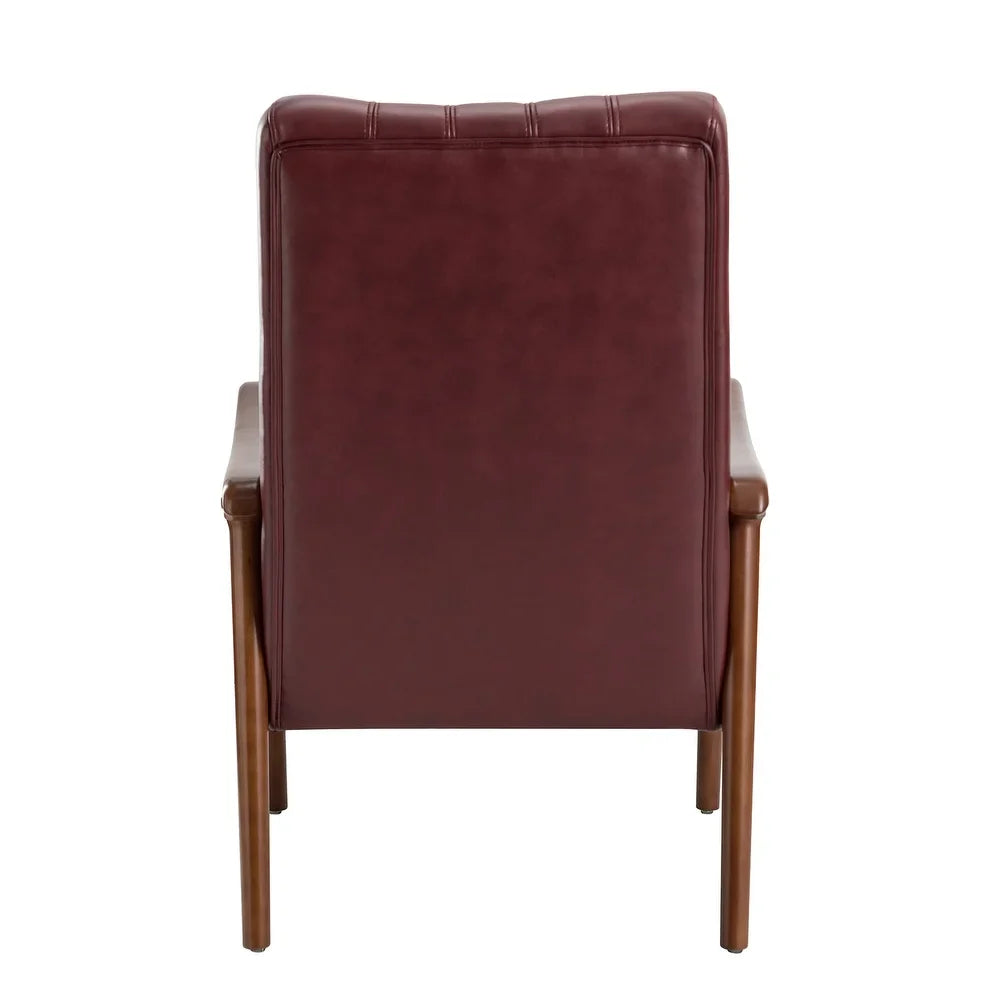 Olinto Wood Upholstery Armchair with Solid Wood Legs Set of 2