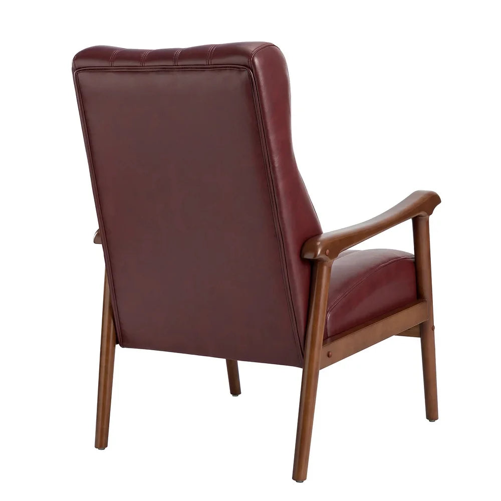 Olinto Wood Upholstery Armchair with Solid Wood Legs Set of 2