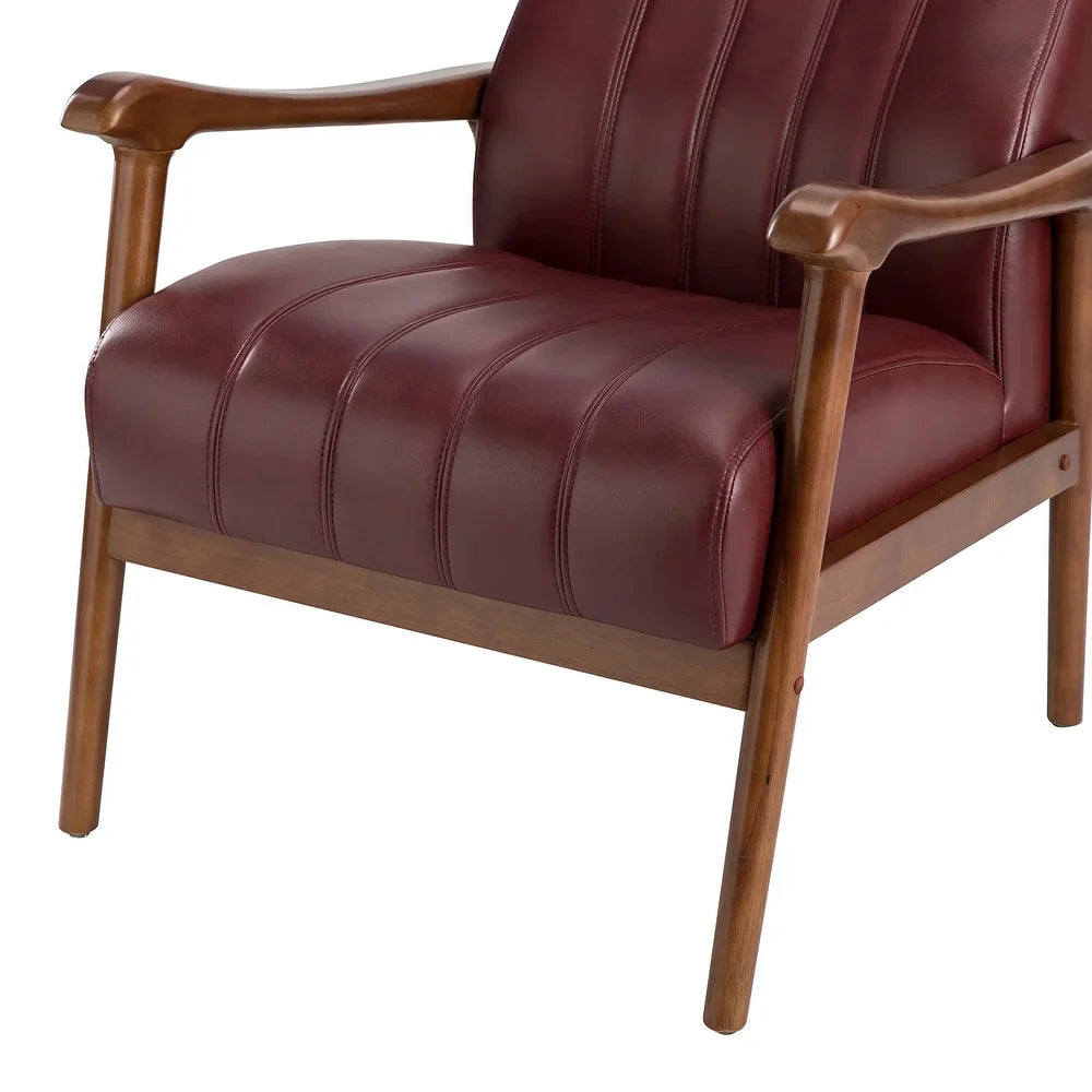 Olinto Wood Upholstery Armchair with Solid Wood Legs Set of 2