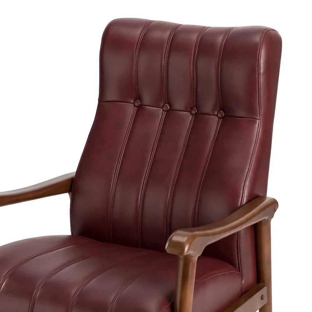 Olinto Wood Upholstery Armchair with Solid Wood Legs Set of 2