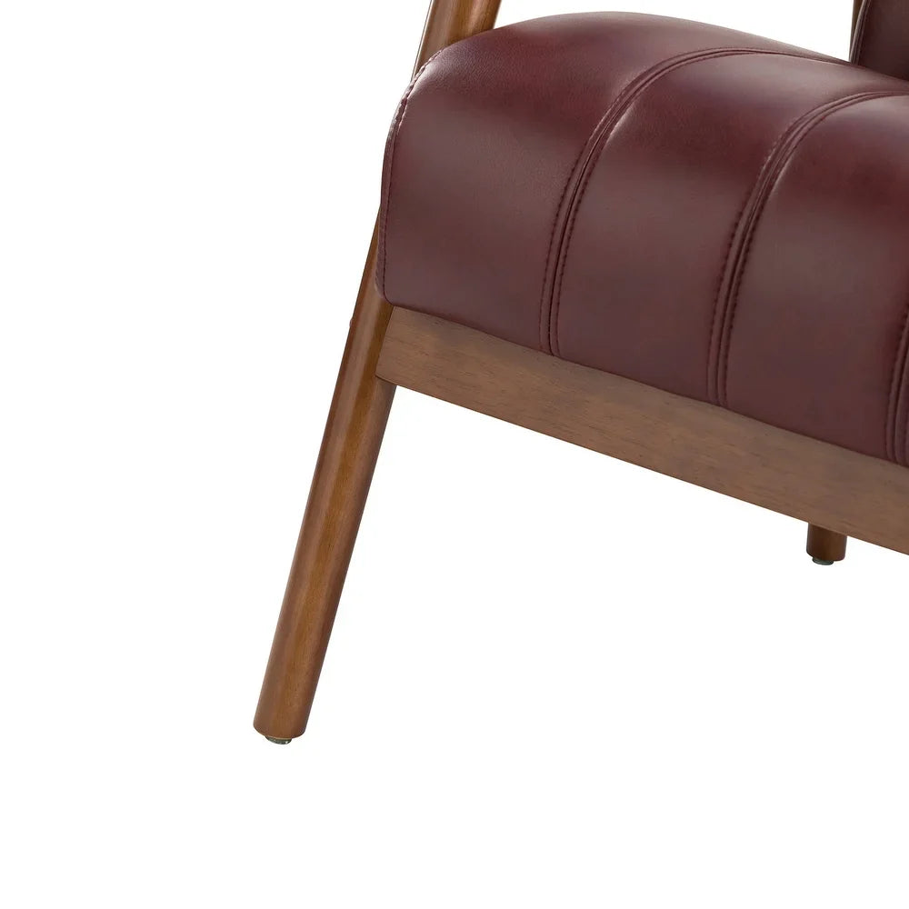 Olinto Wood Upholstery Armchair with Solid Wood Legs Set of 2
