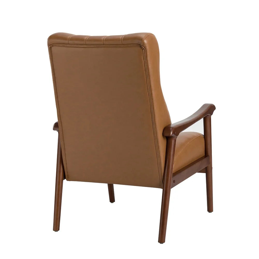 Olinto Wood Upholstery Armchair with Solid Wood Legs Set of 2