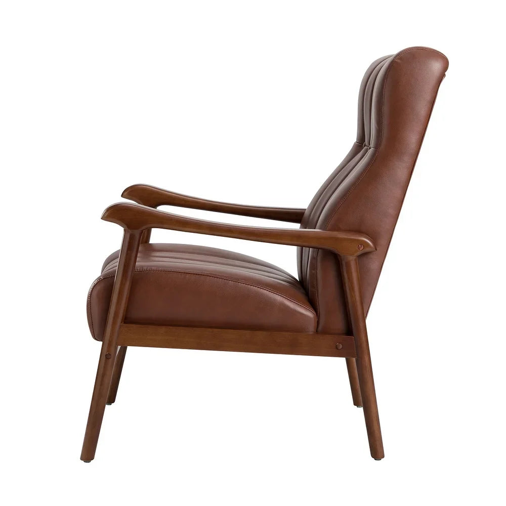 Olinto Wood Upholstery Armchair with Solid Wood Legs Set of 2