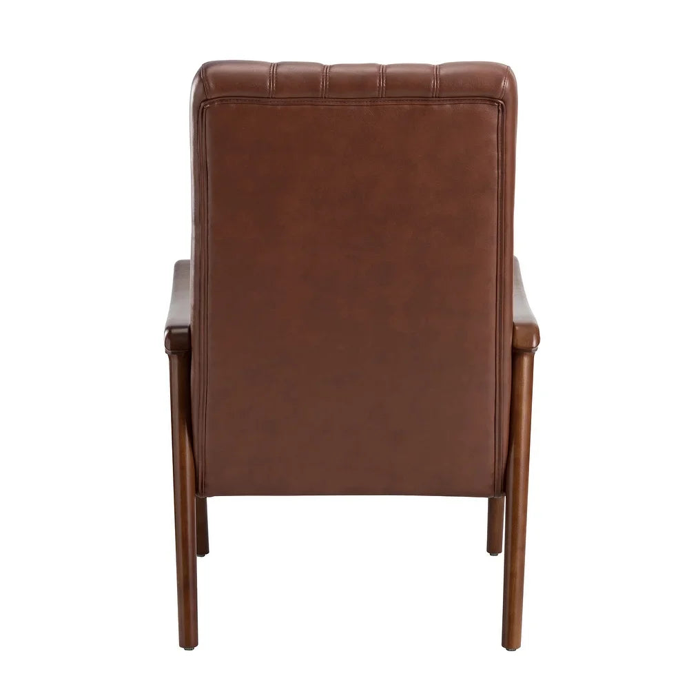 Olinto Wood Upholstery Armchair with Solid Wood Legs Set of 2