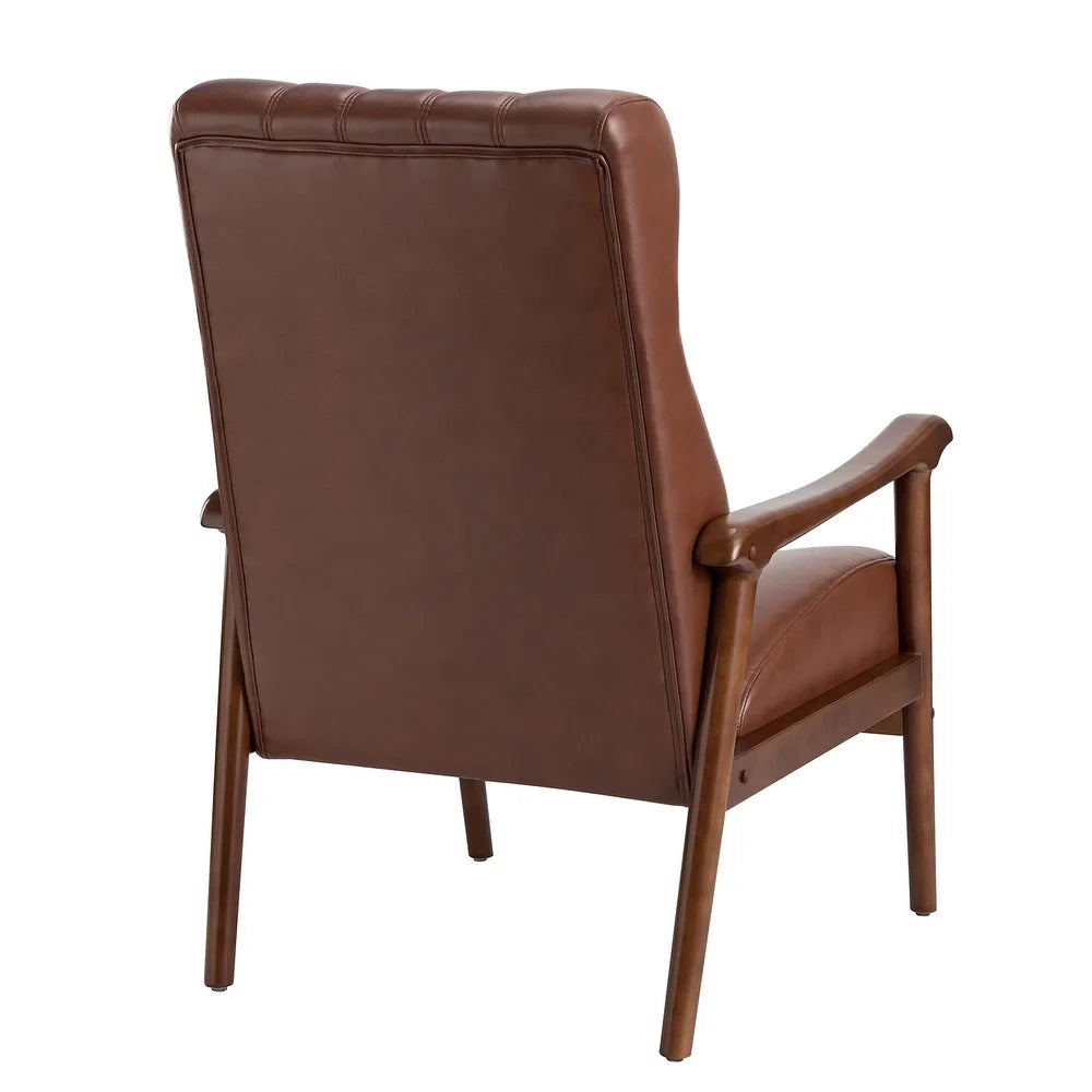 Olinto Wood Upholstery Armchair with Solid Wood Legs Set of 2
