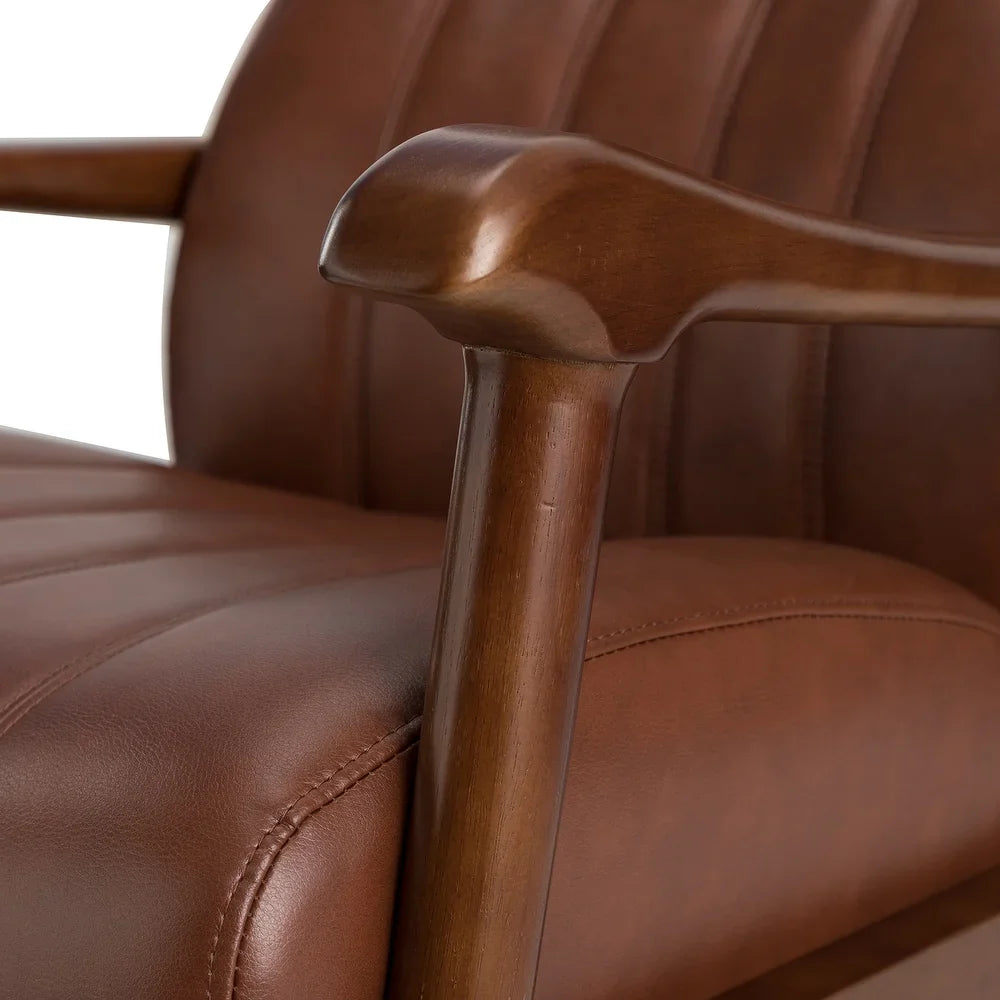 Olinto Wood Upholstery Armchair with Solid Wood Legs Set of 2
