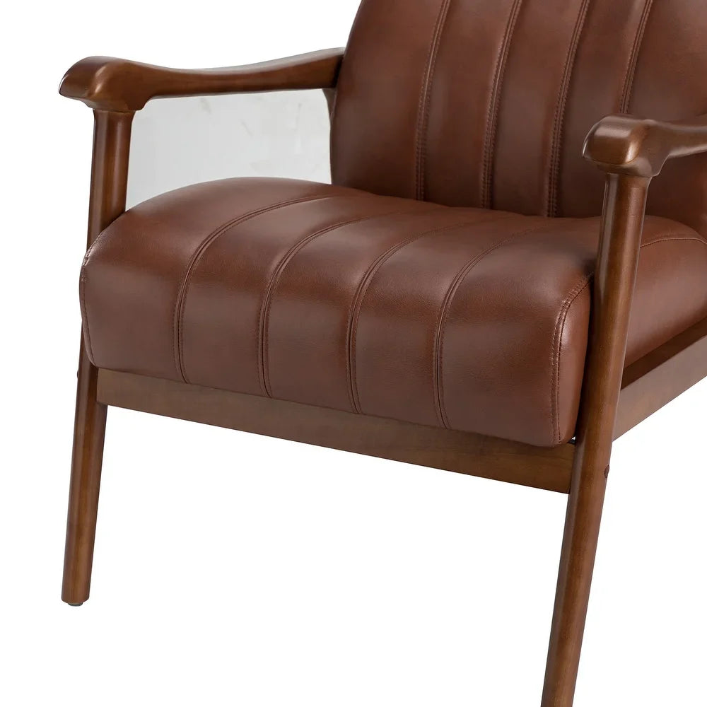 Olinto Wood Upholstery Armchair with Solid Wood Legs Set of 2