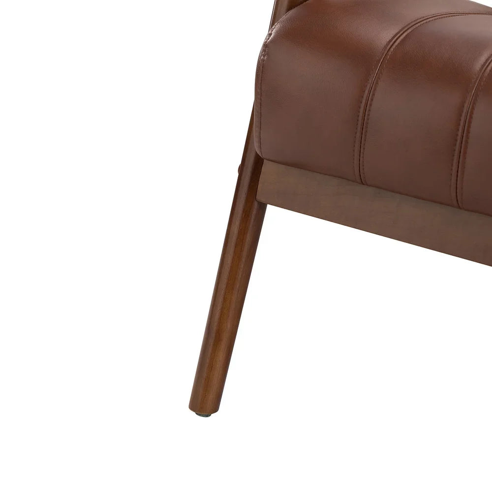Olinto Wood Upholstery Armchair with Solid Wood Legs Set of 2