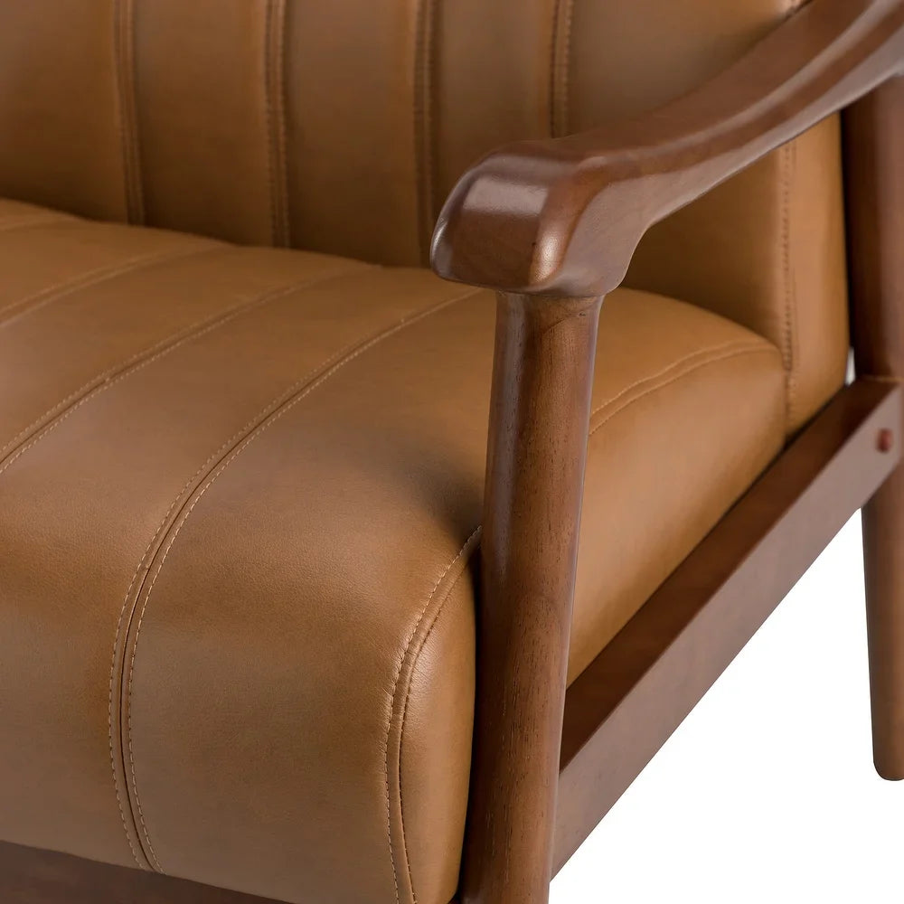 Olinto Wood Upholstery Armchair with Solid Wood Legs Set of 2