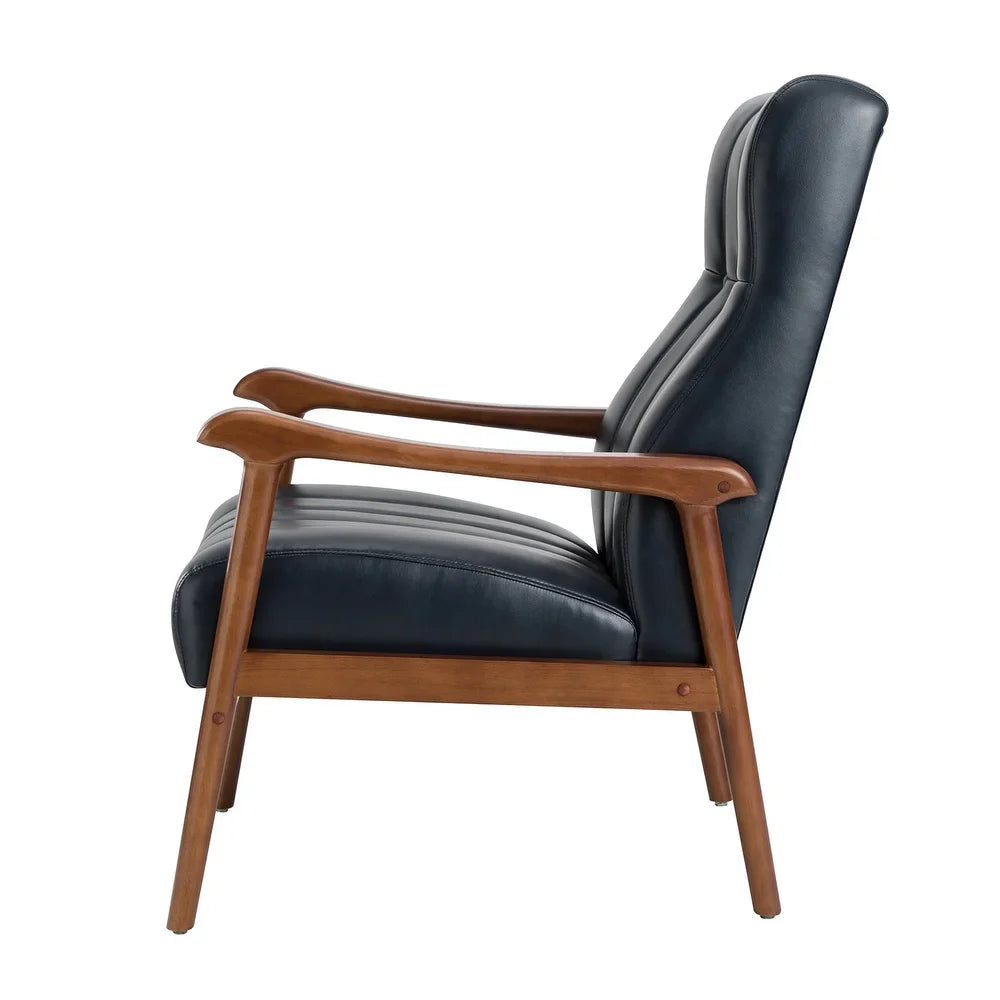 Olinto Wood Upholstery Armchair with Solid Wood Legs Set of 2
