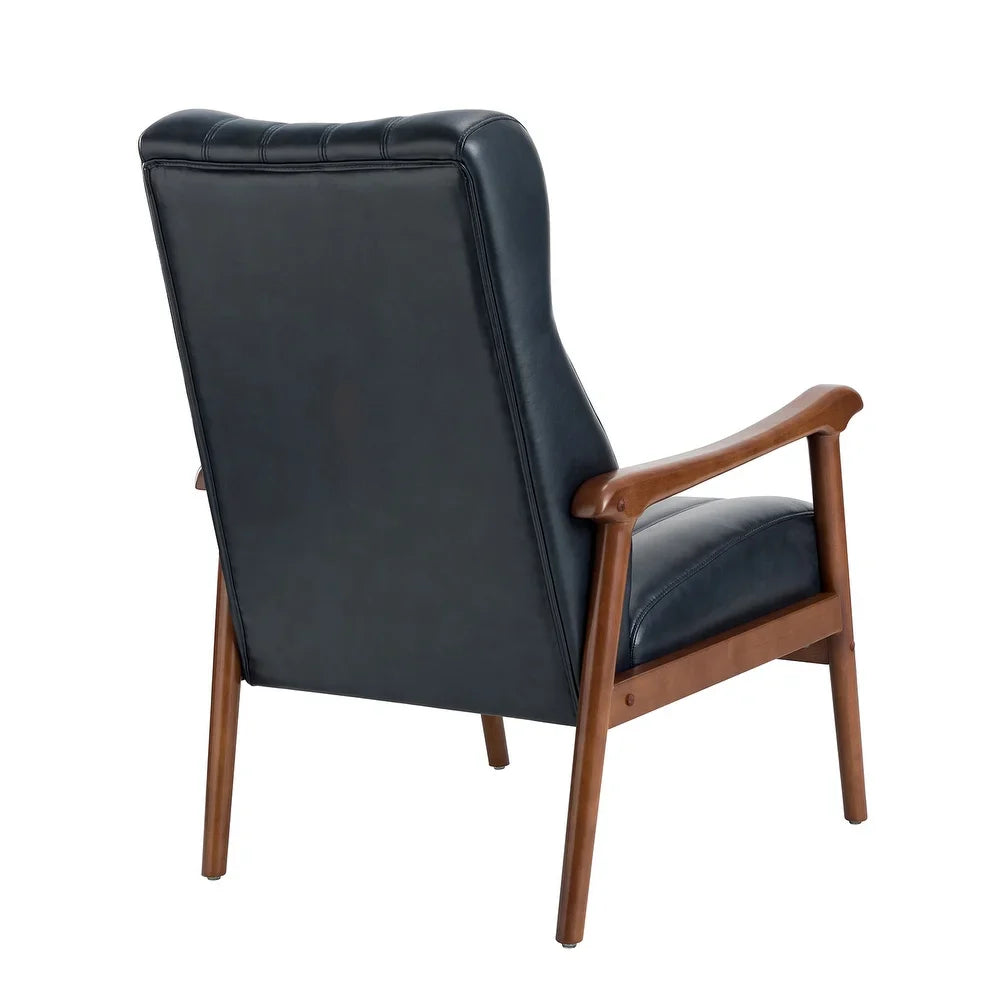 Olinto Wood Upholstery Armchair with Solid Wood Legs Set of 2