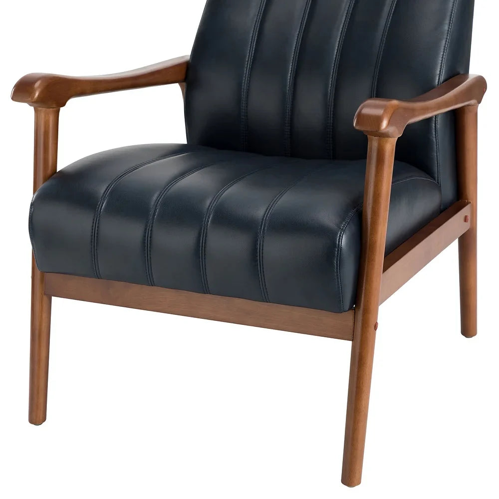 Olinto Wood Upholstery Armchair with Solid Wood Legs Set of 2