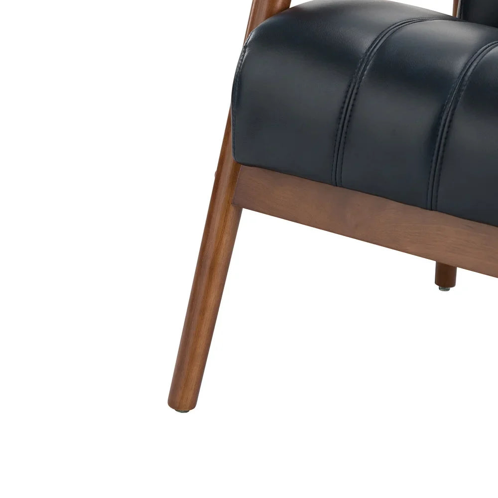 Olinto Wood Upholstery Armchair with Solid Wood Legs Set of 2