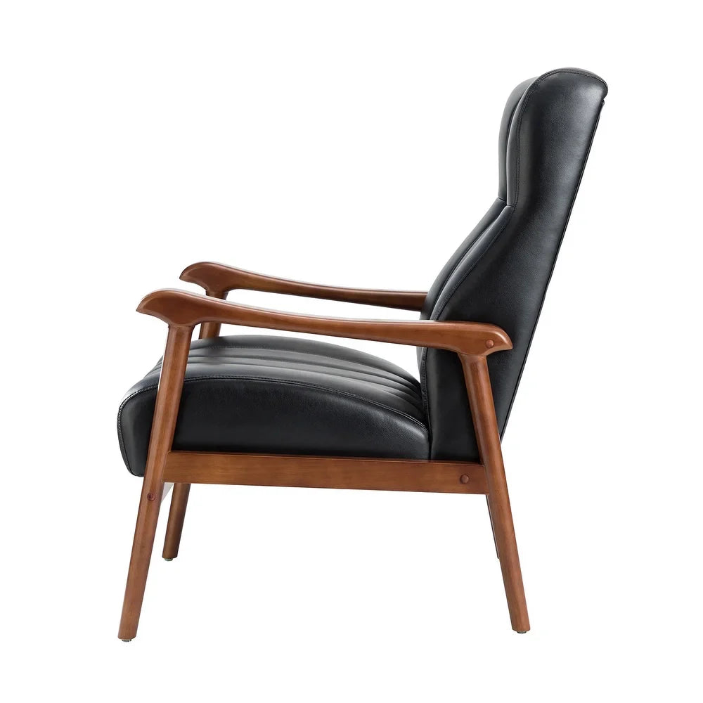 Olinto Wood Upholstery Armchair with Solid Wood Legs Set of 2