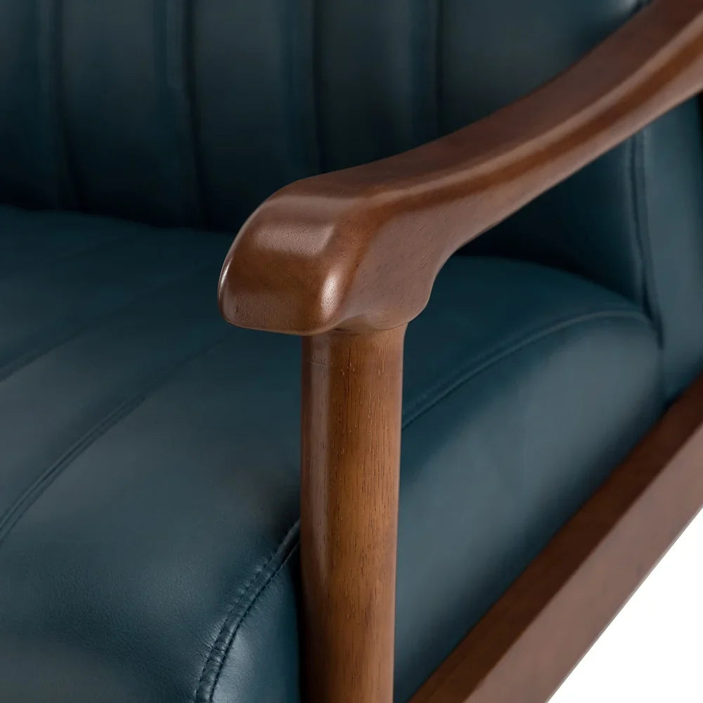 Olinto Wood Upholstery Armchair with Solid Wood Legs Set of 2