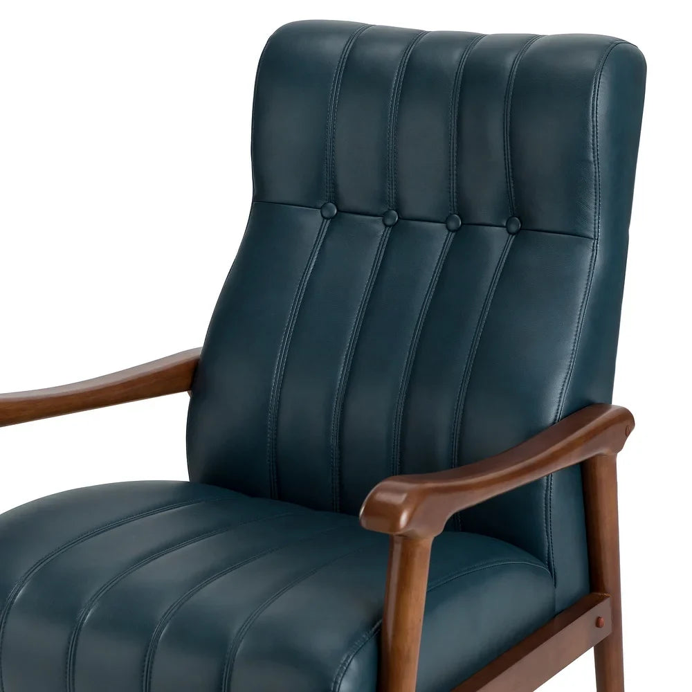 Olinto Wood Upholstery Armchair with Solid Wood Legs Set of 2