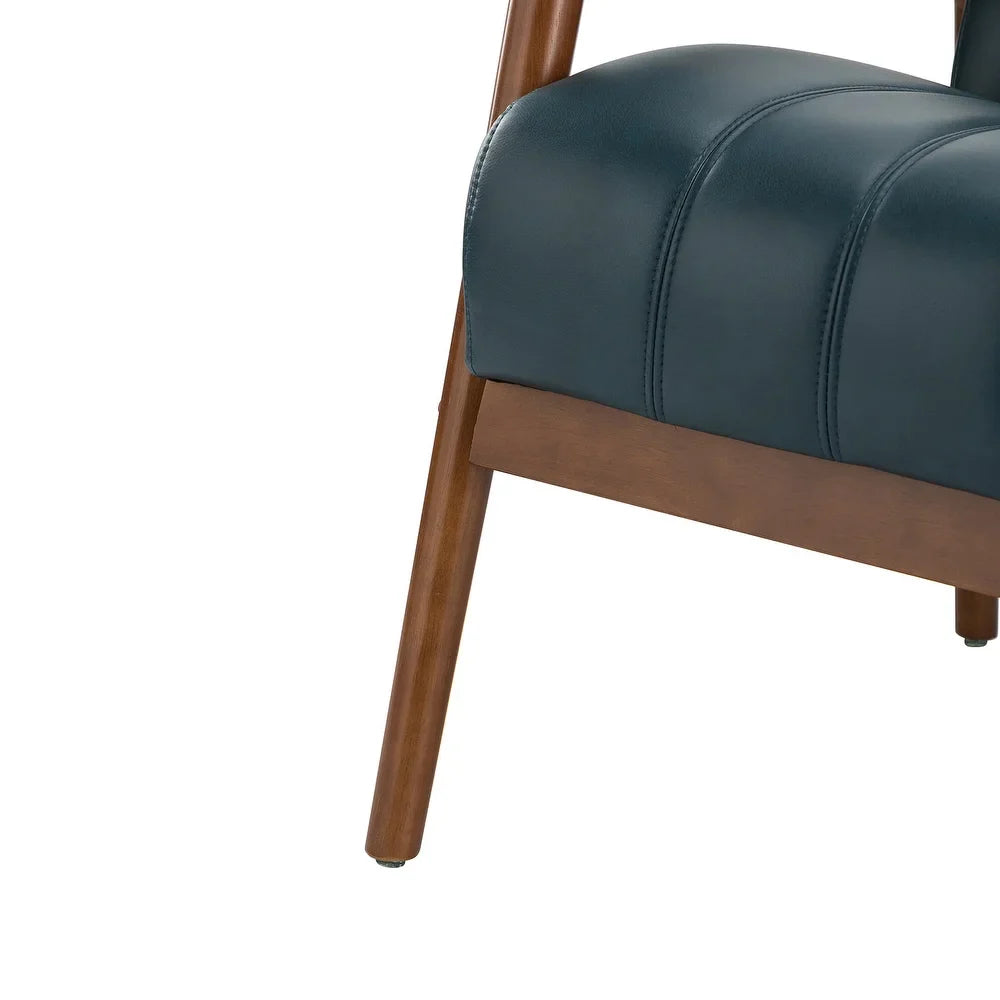 Olinto Wood Upholstery Armchair with Solid Wood Legs Set of 2