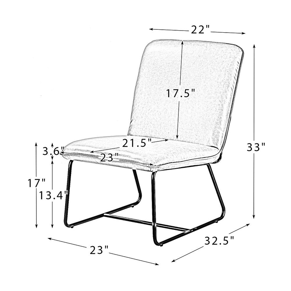 Orosia Comfy Side Chair with Metal Base