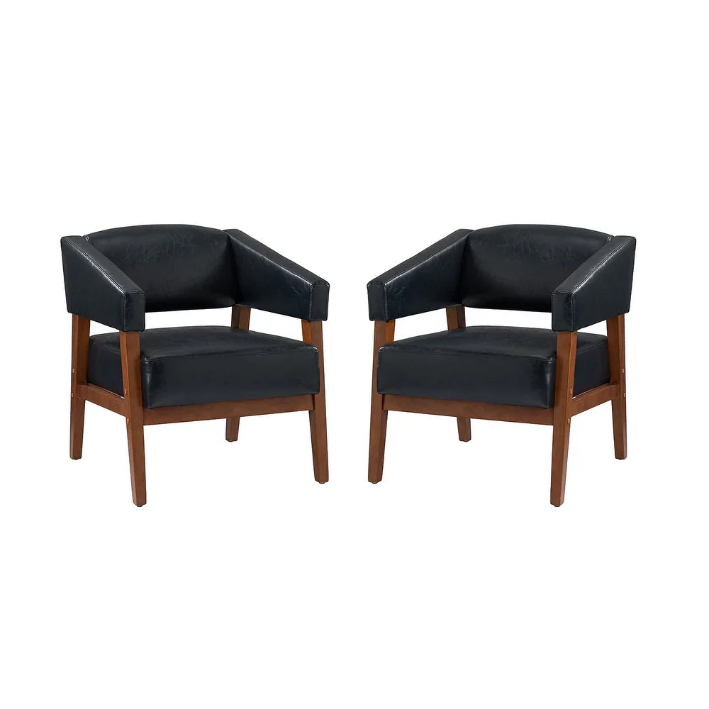 Ottfried Comfy Living Room Armchair with Solid Wood Legs Set of 2