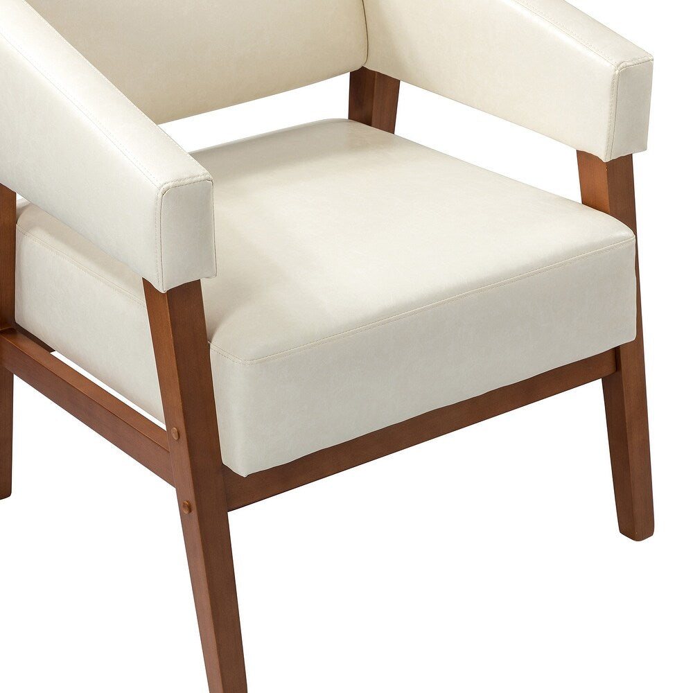 Ottfried Comfy Living Room Armchair with Solid Wood Legs Set of 2