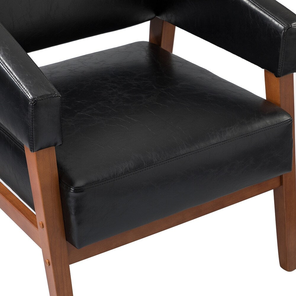 Ottfried Comfy Living Room Armchair with Solid Wood Legs Set of 2