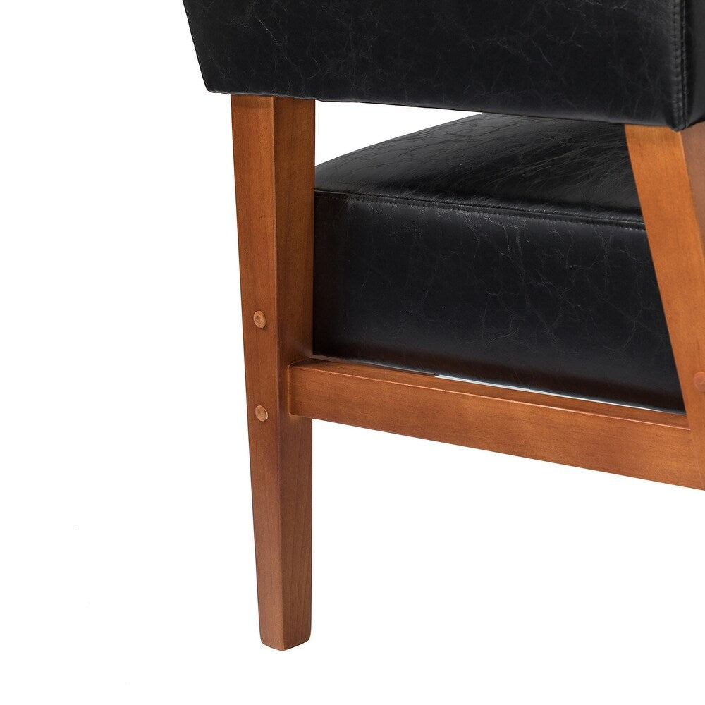 Ottfried Comfy Living Room Armchair with Solid Wood Legs Set of 2