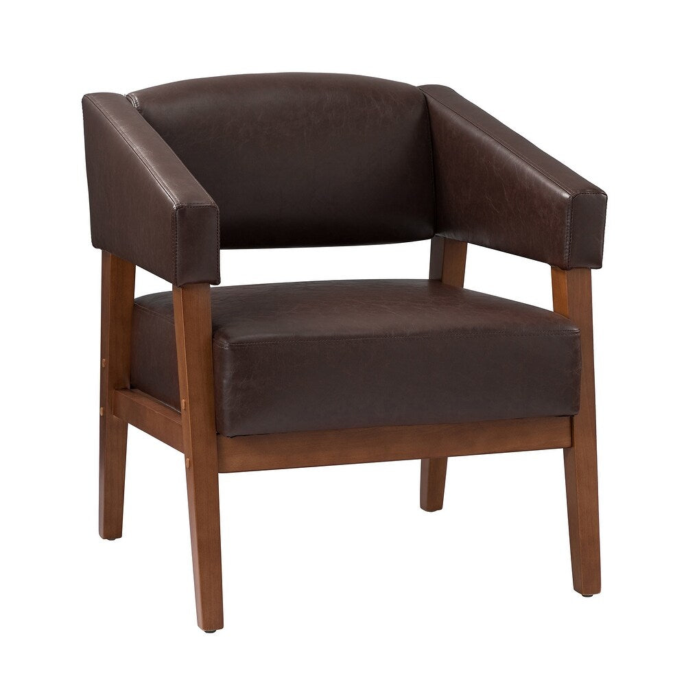 Ottfried Comfy Living Room Armchair with Solid Wood Legs