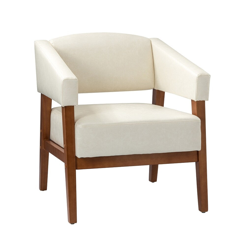 Ottfried Comfy Living Room Armchair with Solid Wood Legs