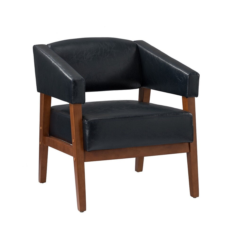 Ottfried Comfy Living Room Armchair with Solid Wood Legs