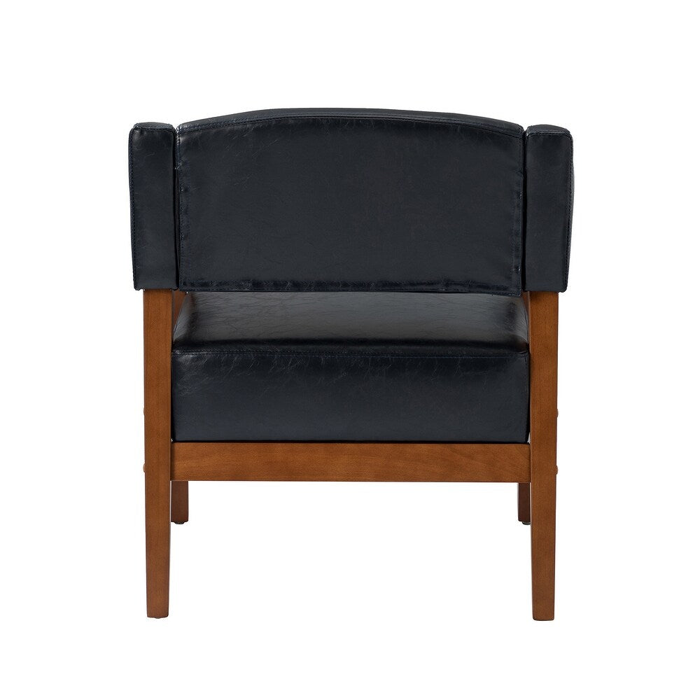 Ottfried Comfy Living Room Armchair with Solid Wood Legs