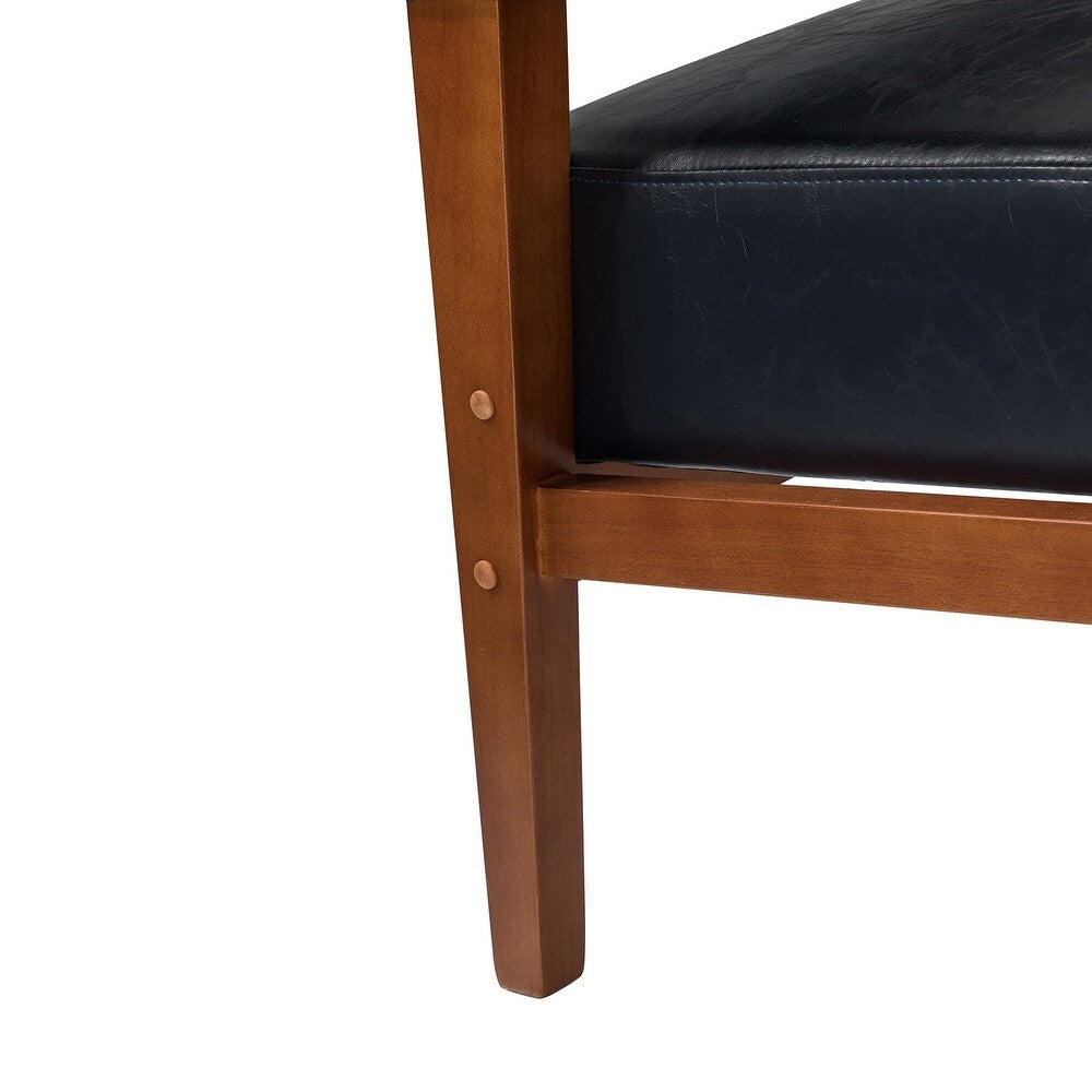 Ottfried Comfy Living Room Armchair with Solid Wood Legs