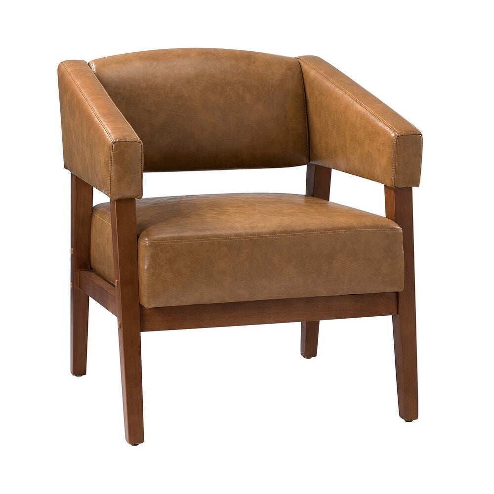 Ottfried Comfy Living Room Armchair with Solid Wood Legs
