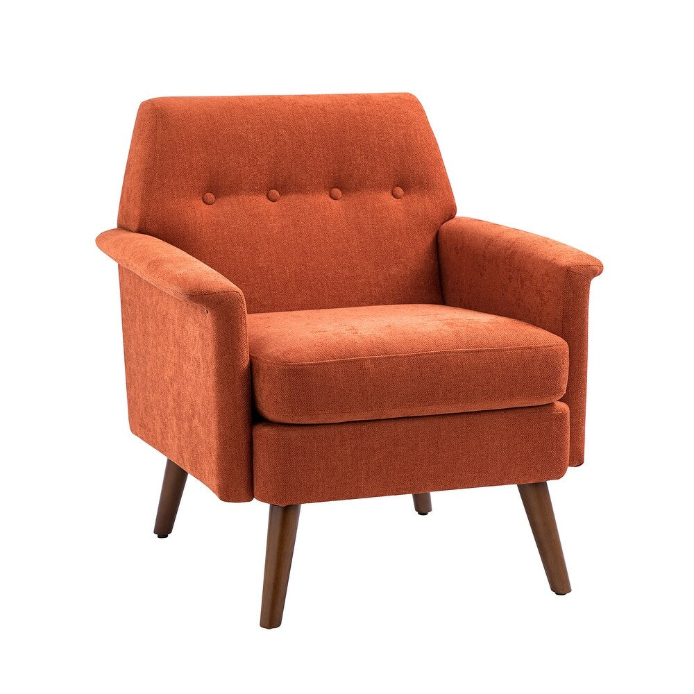 Pyrrha Wooden Upholstery Armchair with Button-tufted